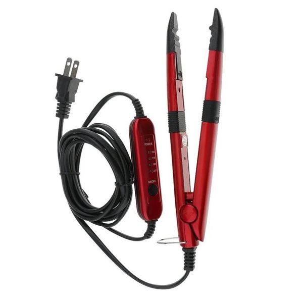 Conectores de peluquería Salone Mini extensión Fusion Iron Heat Connector Rojo Negro Loof Temperatura ajustable Herramientas de unión de queratina Dro Dhole