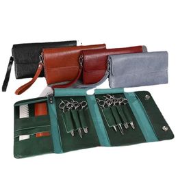 Kapsalon Haarschaar Leren Tas voor Kapper Gereedschap Kapsalon Schaar Kametui Kapperbenodigdheden Styling Tools Accessoires 231030