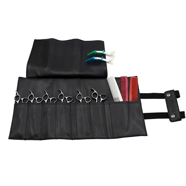 Salon de coiffure PU Salon cheveux ciseaux sac espace de rangement peigne à cheveux cisaillement support de pochette ceinture barbier coiffure outil sac 231027