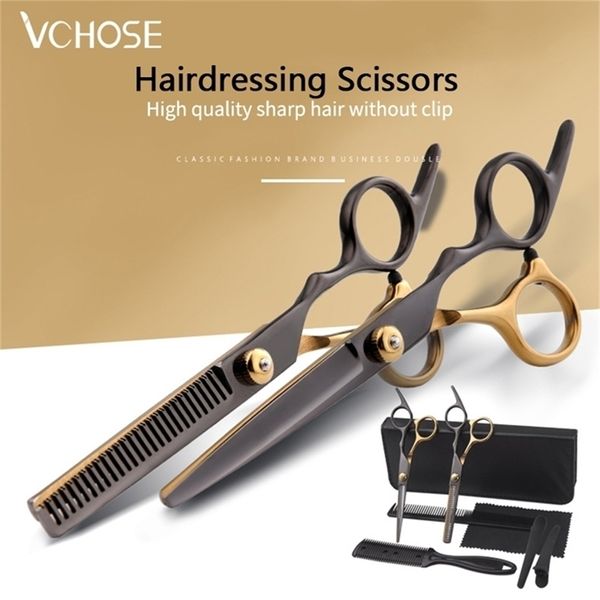 Ciseaux Ciseaux Haute Qualité Dressing Coup de coupe Barber Set Salon Cisailles à la maison Utilisation de l'homme Femme 220317