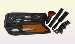 Ciseaux de cheveux 11pcs Kit de coiffure professionnelle Set Set Trimmer Rasoir PEP NETTOPAGE CHEPBUR BARBER Coiffeur Salon Tool1275371