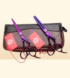 Haarschaar 60quot 175 cm 440c Purple Dragon Hairstyle Hairdressing Dunning Cutting Shears Professional Z90057573859