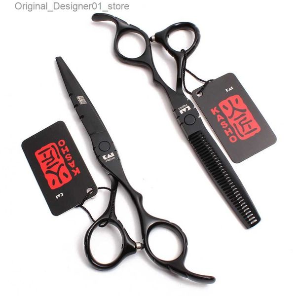 Ciseaux de cheveux Barber Barber Hair Clipper 5,5 pouces 6 pouces JP en acier inoxydable Ultra-Fine Hair Clipper Set Makas H1010 Q240426