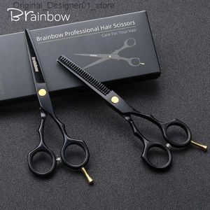 Ciseaux de cheveux Brainbow 5,5 pouces Coiffeur professionnel Salon Professional Salon Japonais Outils de coiffure Q240426