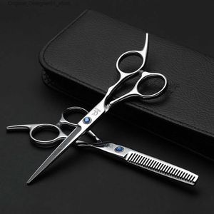 Ciseaux de cheveux Clain Clipper Coupage mince Ensemble de coiffeur professionnel Texture de coiffure Salon Edge Coupe en acier inoxydable Q240426