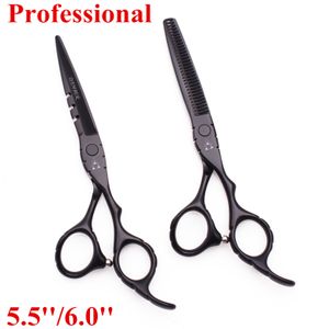 Ciseaux à cheveux Ciseaux à cheveux 5.5 6.0 Ciseaux de coiffure professionnels 440C Ciseaux amincissants Ciseaux de coiffeur Set Coupe de cheveux Coiffeur 1010 # 230519