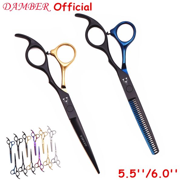 Ciseaux de cheveux Ciseaux de cheveux 5.5 6.0 Ciseaux de coiffure professionnels amincissant les ciseaux de coiffure et les ciseaux de coupe de cheveux 440c Japan Steel 888 # 230508