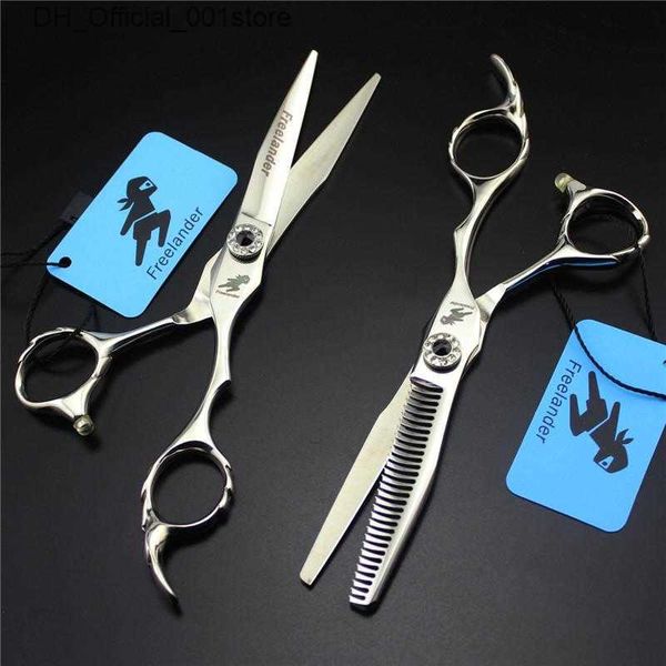 Ciseaux de cheveux Ciseaux de cheveux Brand Freelander 6 pouces Coiffure professionnelle Sharp Blade Salon Équipement Barber Cut Tools Q240425