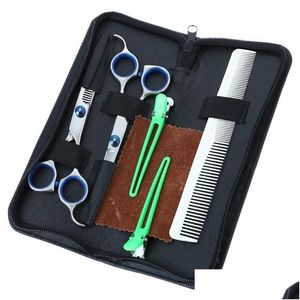 Ciseaux de cheveux coiffure de 6,5 pouces de coiffure professionnelle à coupe de cisaillement outil de style 7pcs Drop livraison Produits de soins Outils DHX76