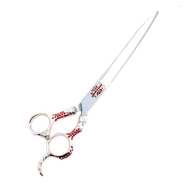 Ciseaux à cheveux pouces diamant rouge japonais en acier inoxydable 440C toilettage professionnel pour chien coupe cisaillement pour animaux de compagnie produits de livraison de produits de soins S Dhpur