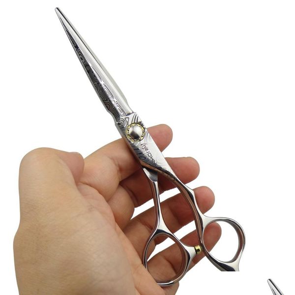 Ciseaux de cheveux John Herbeure professionnelle Japon VG10 Damas pour la main droite 6,0 pouces Case en bois Pack Barber Shears Drop d￩livre DHBQH