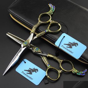 Haarschaar professioneel 6 inch f kappeling snijden set kappers shears hoogwaardige salon drop levering producten zorg styling dhwn1