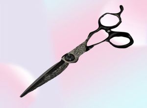 Ciseaux de cheveux Professionnel 6 pouces UpScale Noir Damas Tools de coiffure coupe Barber Haircut Hurnuning Cishairsersher5497037