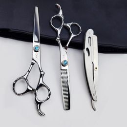 Ciseaux à cheveux coupe de cheveux professionnelle 6 pouces JP 440C coupe amincissement Barbershop Salon ensemble d'outils de coiffure