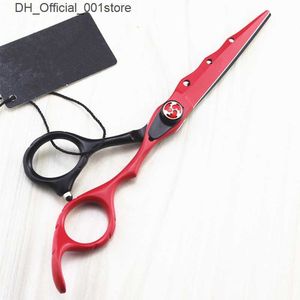 Haarschaar professioneel Japan 440C 6 Rood haar snijden schaar kapsel dunner wordende kapper makas geknipt knipbakken shears kapper Q240425