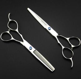 Hair Scissors Professional Japan 440c Steel 6.0 5.5 inch Linkerhand Set Dunning Shears Snijden Kappers Kappers