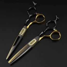 Ciseaux de cheveux professionnels japonais 440c en acier 6 pouces Cow Head Clat Cippers Q2404261