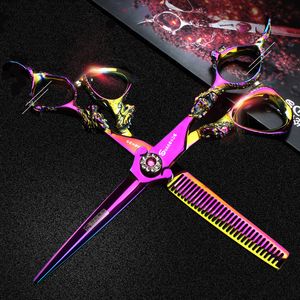 Haarschaar Sharonds Barber Shop Professional Hairdressing Scissors Set 5.5 6 inch Hair Stylist Special Dunning Hair Cutting Scissors 230403