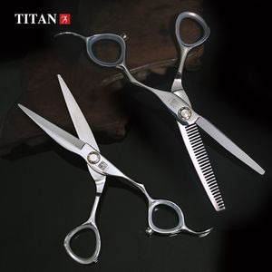 Hair Scissors Titan professional hairdresser cut thinning scissors for barber salon tools kit 230306