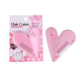 Ciseaux de cheveux Tourneaux Artefact Trimmer Heart Peach Double face peignes Banges Self-Service Mignon et Portable Drop Livily Products CA DHVCX