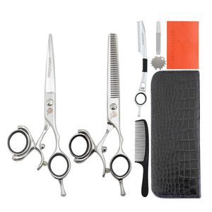 Ciseaux à cheveux Univinlions 5,5/6,0 pouces Kit de ciseaux de coupe de pouce pivotant en acier japonais pour salon de coiffure professionnel ensemble de coiffure