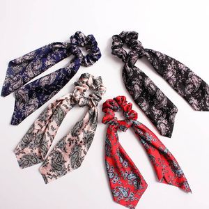 Hair Scrunchies Bands Streamer Accesorios Mujer Chica Cola de caballo Titular Cuerdas de goma elásticas Retro Scrunchie Hair Ties Hairband 50pcs F307D