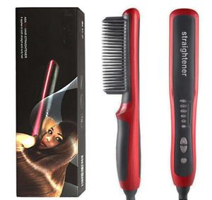 Lisseur cheveux peigne brosse à lisser électrique chauffage rapide barbe cheveux bouclés peignes outils de coiffure professionnels pour hommes femmes 23356773
