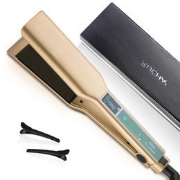 Stijltang Touchscreen Plaat Strijkijzers Keratine Behandeling 230°C Salon Haar Styling Tools Dual Voltage 240306