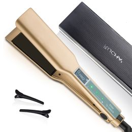 Stijltang Touchscreen Plaat Strijkijzers Keratine Behandeling 230°C Salon Haar Styling Tools Dual Voltage 240119