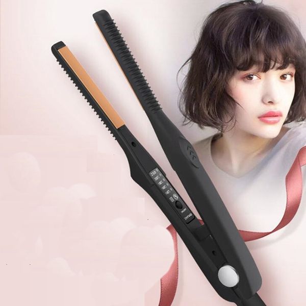 Fer à lisser 2 en 1 Fer à lisser et bigoudi Portable Lissage des cheveux Tourmaline Céramique Ionic Flat Iron Styling Tool 230617