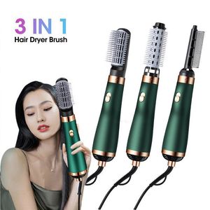 Fer à lisser 220V 3 en 1 Outils de coiffure Bigoudi Sèche-cheveux Rotatif Peigne à friser Cheveux professionnel Sèche-cheveux Brosse Salon Sèche-cheveux 230821