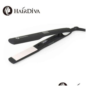 Stijltangen 250C Stijltang met de hoogste temperatuur voor keratine Stijltang Keramiek Strijkijzers Zwart Plancha De Pelo Nano Hairdiva 2112 Dhbok