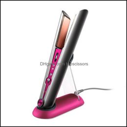 Lisseurs de cheveux Soins Outils de coiffage Produits 2 en 1 Bigoudi Lisseur Cheveux Couleur Fuchsia Navire dans les 1-4 jours Drop Delivery 2021 Lkvb