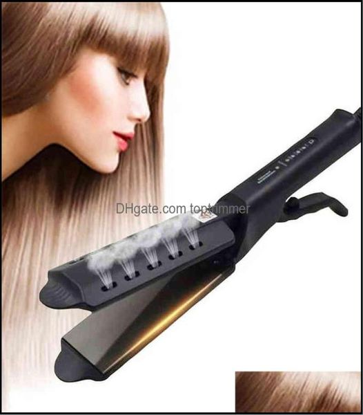 Alisadores para el cabello Cuidado Herramientas de peinado Productos Plancha Plancha Vapor FourGear Temperatura Cerámica Turmalina Iónica Straigh8066878