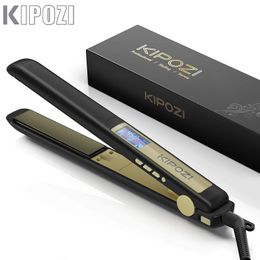 Fer à lisser KIPOZI professionnel défriser les cheveux double Volotag chauffage instantané fer plat 2 en 1 bigoudi LCD affichage numérique 231025
