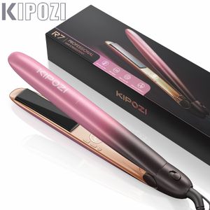 Planchas para el cabello KIPOZI R7 Rose Gold Luxury Hair Straightener Curling Iron Flat Iron para diferentes estilos de cabello Salon Hair Styling Tool 230617