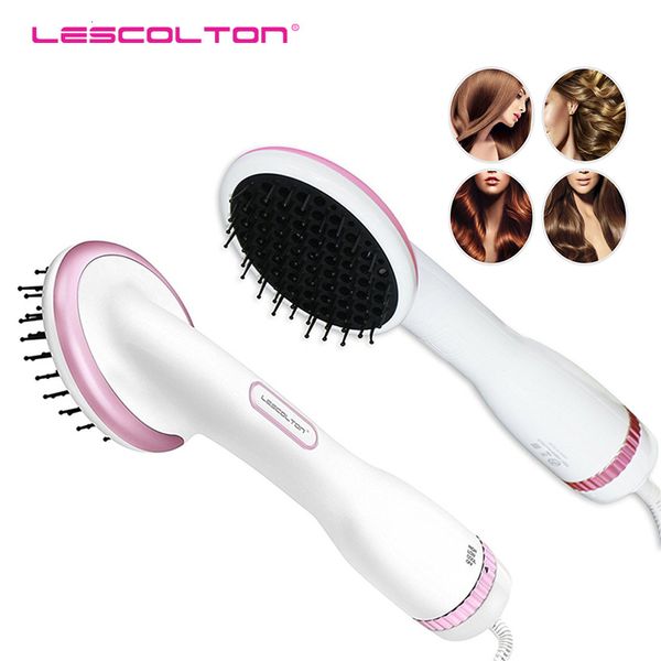 Lisseur Lescolton One Step Sèche-cheveux Multifonctionnel Air Paddle Styling Brosse Générateur d'ions négatifs Peigne Souffleuse Lisseur 230731