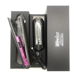 Haar rechters mini 2 in 1 RollerFlat Iron USB 4800 mAh draadloze strekken met oplaadbasis draagbare draagbare draadloze krultje droog en nat gebruik 230209