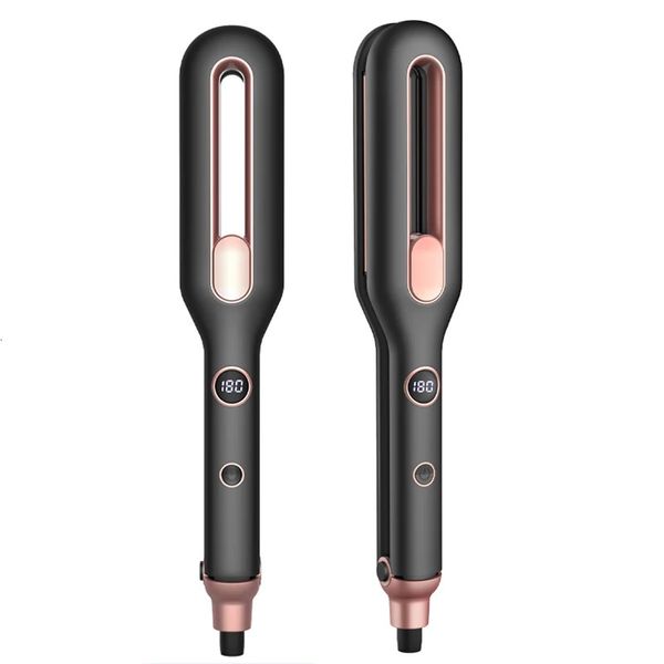 Planchas para el cabello Producto Roataing Curling Iron 2 en 1 Calentamiento rápido Control de temperatura ajustable Plancha para el cabello 231201