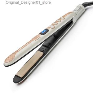 Planchas para el cabello Profesional 2 en 1 Plancha para el cabello Plancha Calentamiento rápido Pantalla LED Recubrimiento cerámico Placa calefactora Cabello recto Plancha plana Curl Q240124