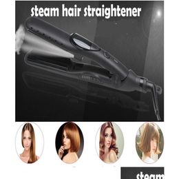 Coiffure listings professionnels électriques à vapeur plate lisseenner fer céramique nano vapeur coiffure coiffure coiffure droite crimple wand sa ot38l