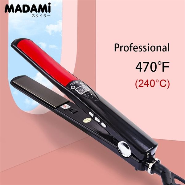 Planchas para el cabello Plancha para el cabello profesional Plancha para el cabello con queratina 240 Herramientas para peinar el cabello en salón de alta temperatura Voltaje dual 231214