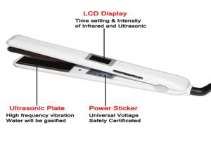 Stijltangen Professioneel LCD-scherm Infraroodverzorging Strijkijzer Ultrasone behandeling Styler Tool Koude stijltang herstelt beschadigd6701456