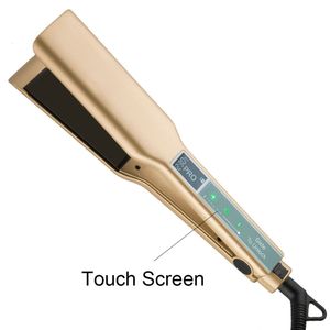 Stijltangen Professionele Touch Screen Flat Iron Rechttrekken Styling Tools MCH Brede Plaat Keratine Stijltang 230825