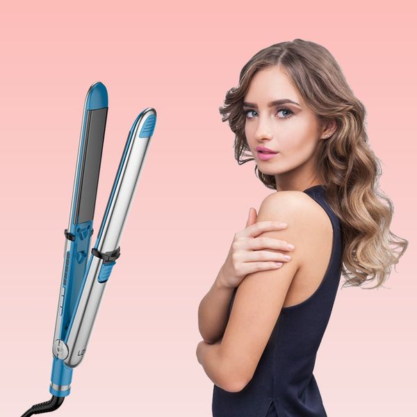 Planchas para el cabello Plancha 100 240 V Doble voltaje 5 Profesional Plancha Plancha Rizos Herramienta de peinado Cerámica Calor rápido 230825