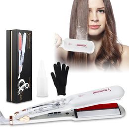 Lisseur cheveux lisseur fonction vapeur Tourmaline céramique Steampod fer plat Plancha Infrarrojo De Pelo 231201