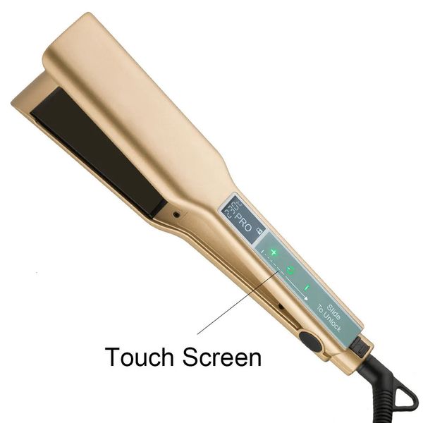 Fer à lisser écran tactile MCH large plaque or brésilien traitement à la kératine professionnel Permanent fer à lisser 231127