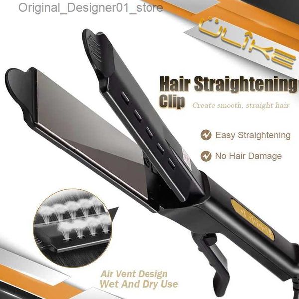 Planchas para el cabello Plancha plana profesional actualizada - Plancha para el cabello sin esfuerzo Alisador con calidad de salón Herramienta de peinado suave anti-frizz Q240124