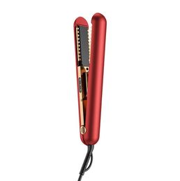 Lisseurs de cheveux lisser sans fil avec base de charge en fer plat Mini Mini 2 en 1 rouleau USB 4800mAh Curler sans fil portable sec et dhb9p