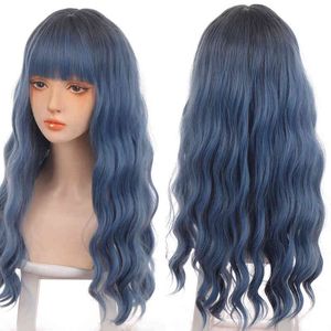 Cheveux synthétiques perruques Cosplay Houyan longs bouclés ondulés rose femelle haute température résistant fibre Lolita 220225